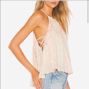 Free People Season In The Sun Swirl Pattern Tank Size Small